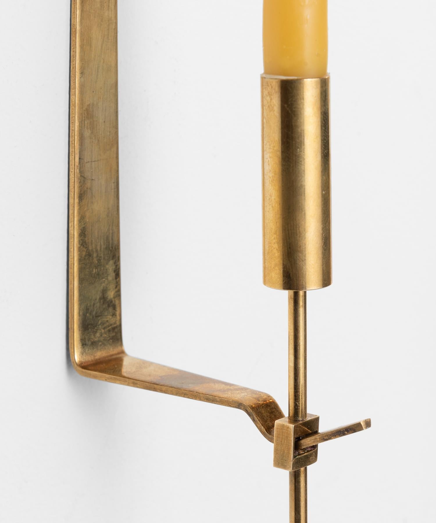 Brass Candleholder by Pierre Forsell, Sweden, circa 1970 In Good Condition In Culver City, CA