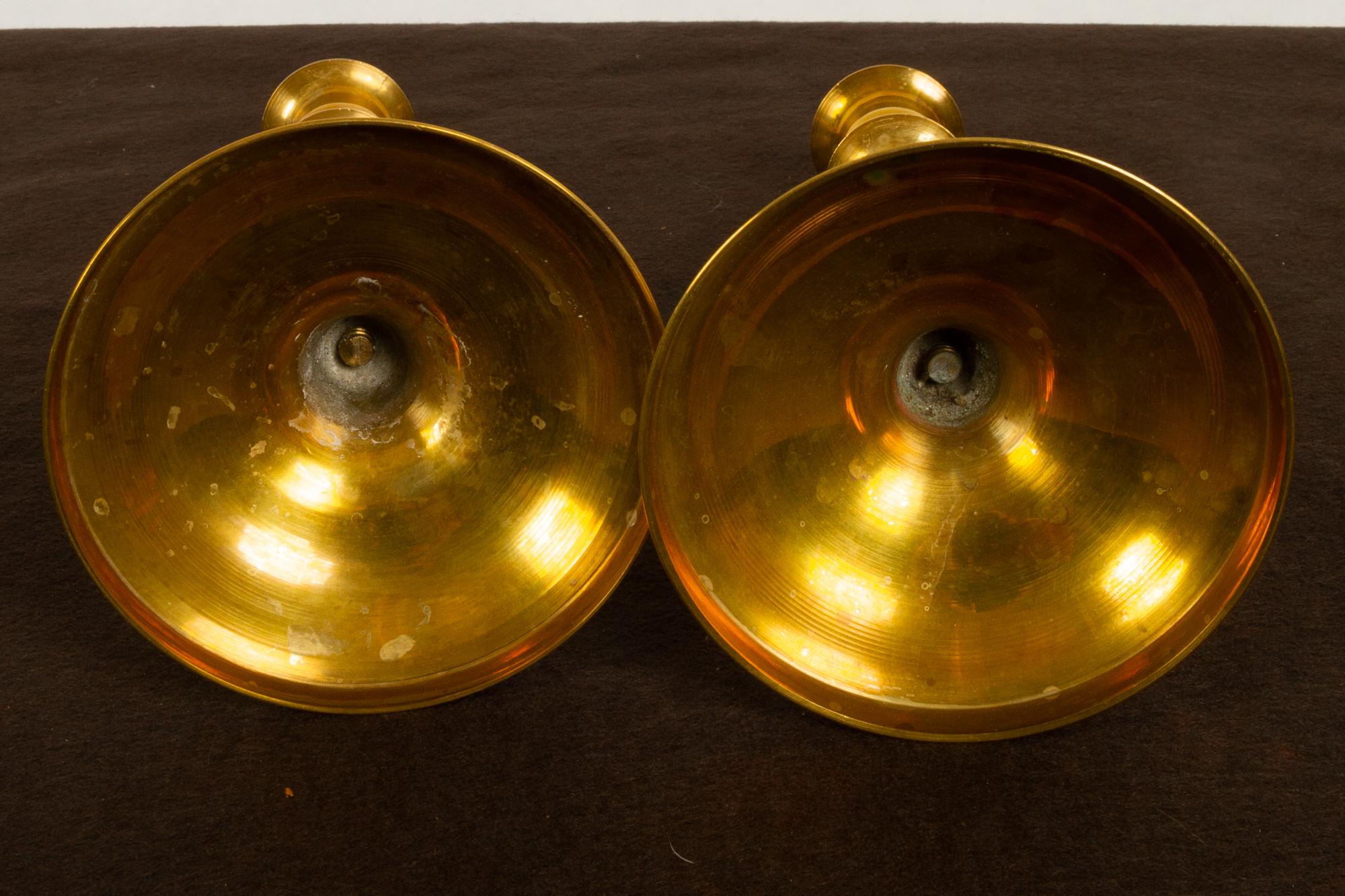 Brass Candleholders, 19th Century, Set of 6 4