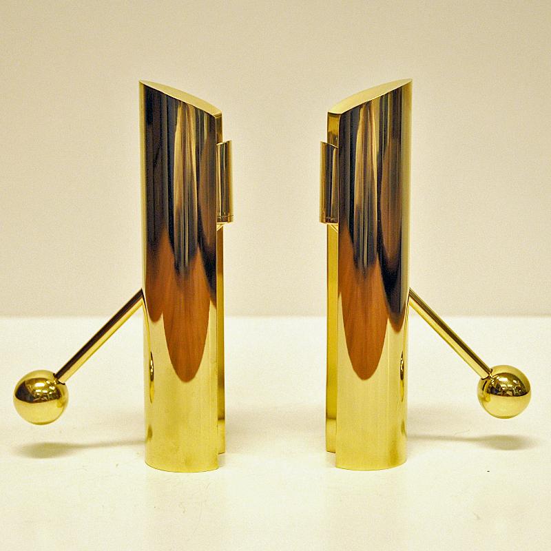 Brass Candleholders Variabel by Pierre Forssell for Skultuna, Sweden, 1960s 4
