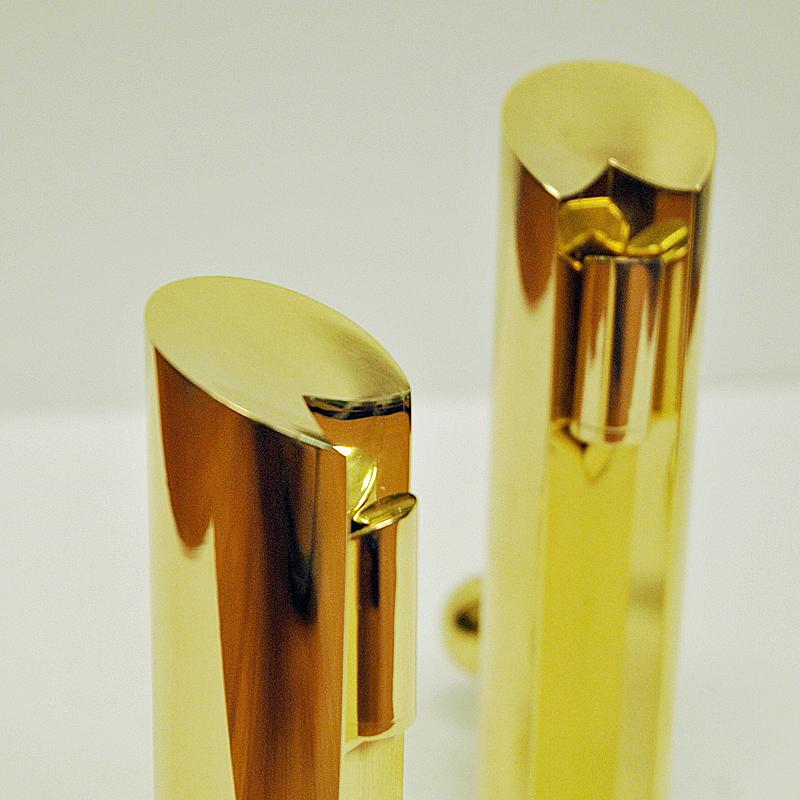 Brass Candleholders Variabel by Pierre Forssell for Skultuna, Sweden, 1960s In Good Condition In Stockholm, SE