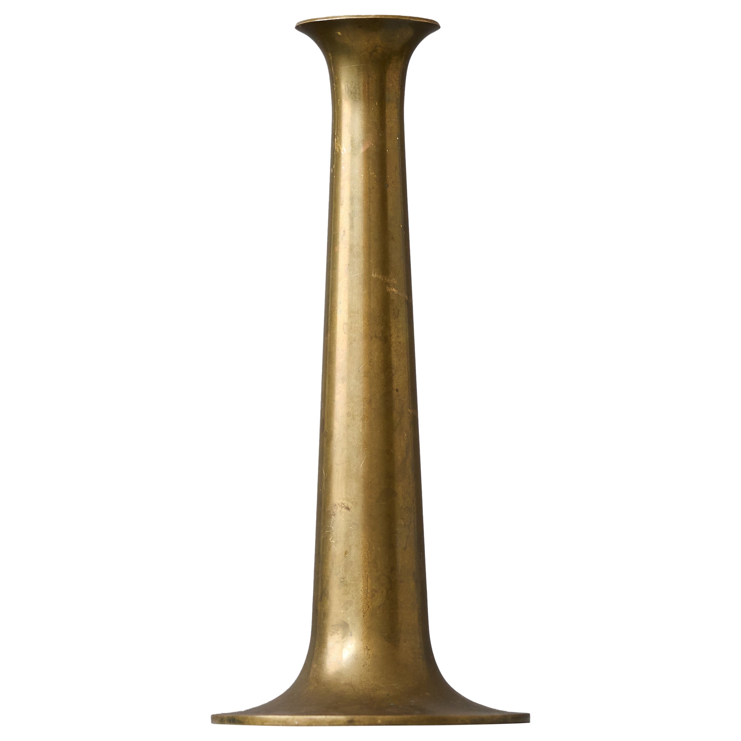Brass Candlestick by Hans Bolling for Torben Orskov. Denmark, 1960s.
