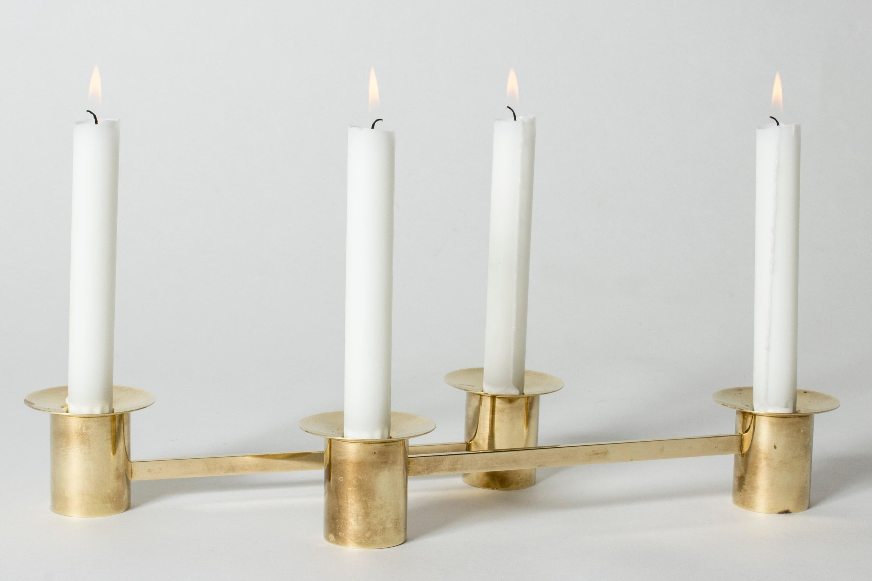 Swedish Brass Candlestick by Sigurd Persson, Sweden, 1960s