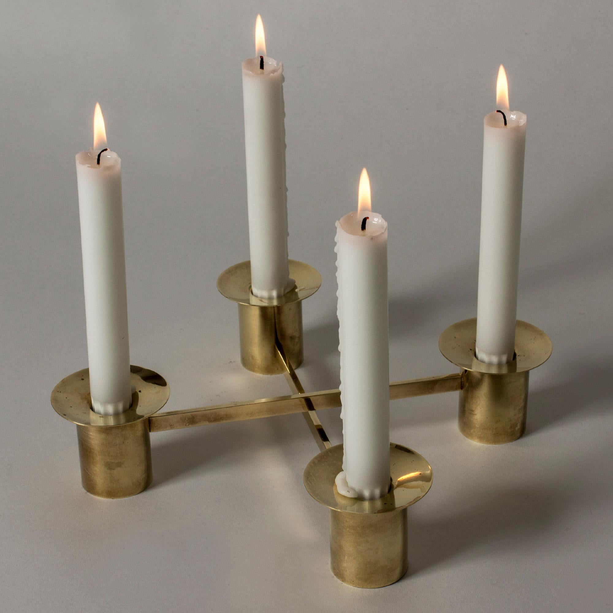 Mid-20th Century Brass Candlestick by Sigurd Persson, Sweden, 1960s