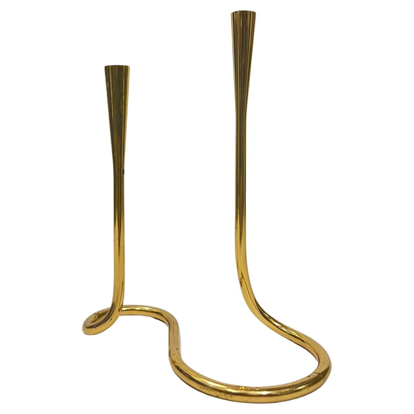 Mid-20th Century Brass Candlestick for Illums Bolighus, 1960s For Sale