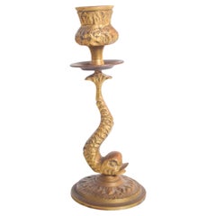 Brass Candlestick in the Shape of a Fish