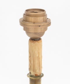 Brass Candlestick Mounted as a Table Lamp
