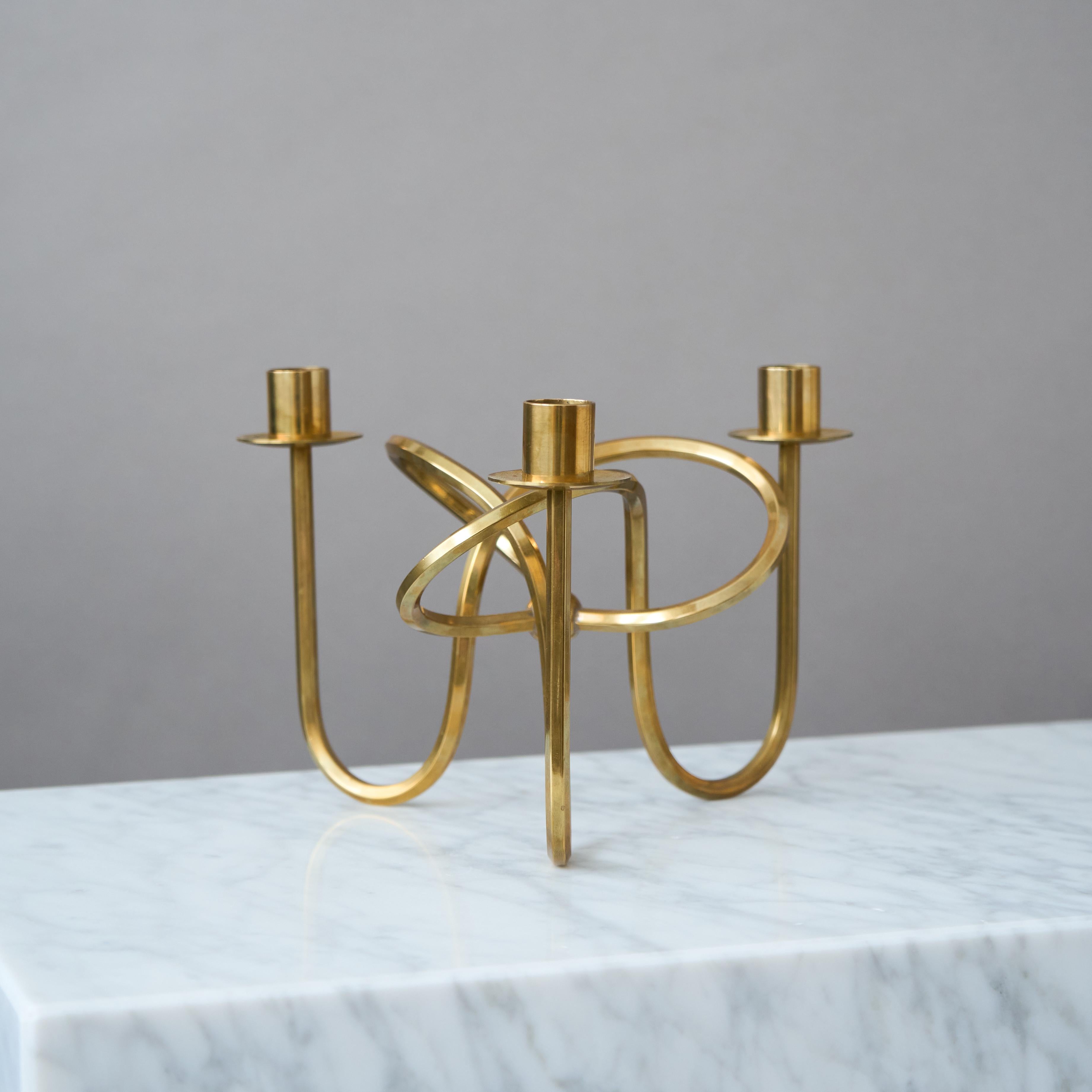 Brass Candlestick 'Vanskapsknuten' by Josef Frank for Svenskt Tenn, Sweden, 1938 en vente 1