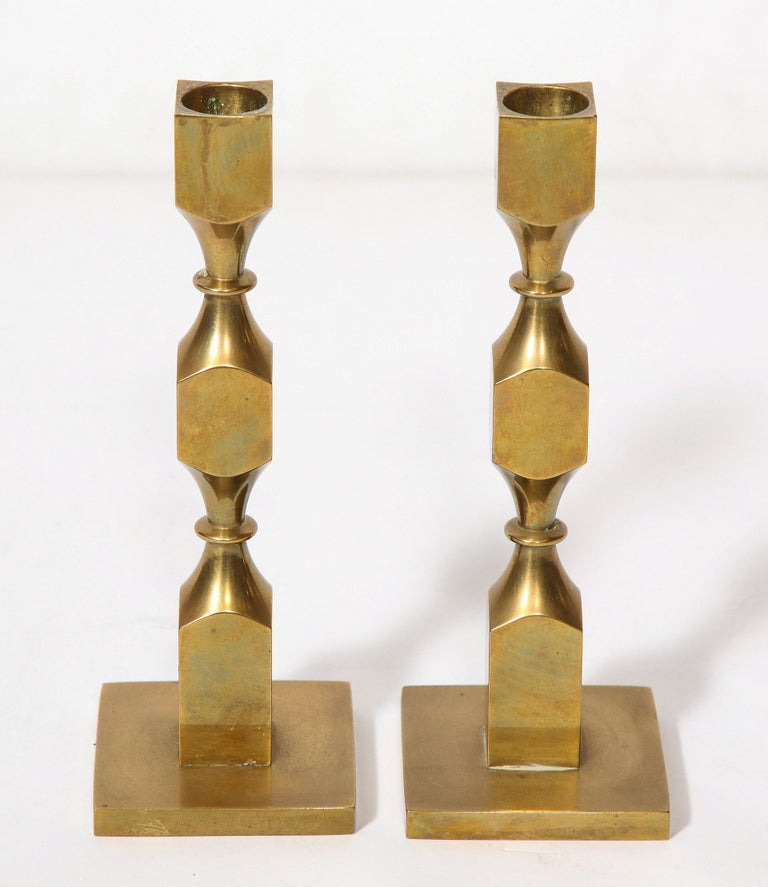 Brass Candlesticks by Gusum For Sale at 1stDibs