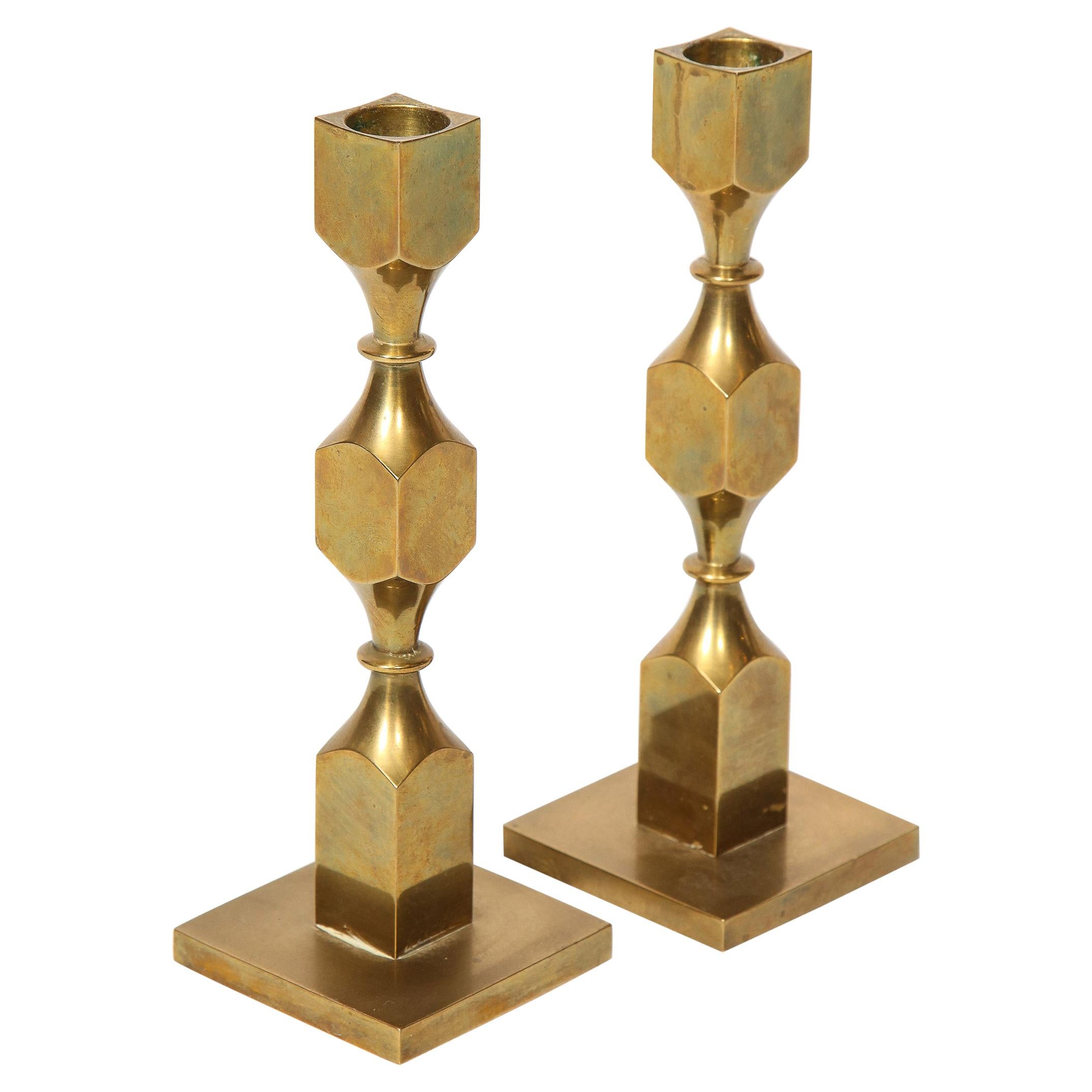 Brass Candlesticks by Gusum For Sale at 1stDibs