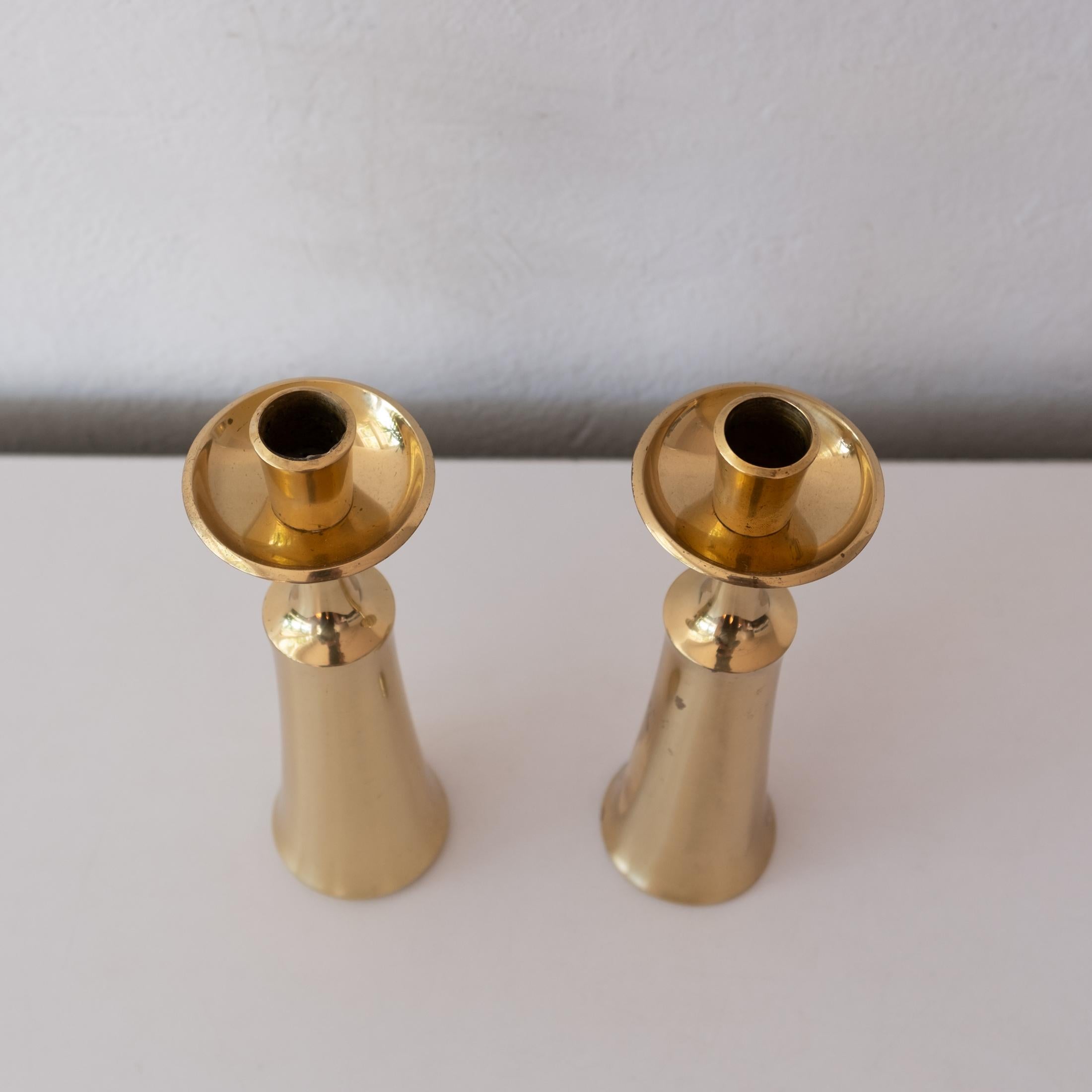 Brass Candlesticks by Jens Quistgaard for Dansk For Sale 3