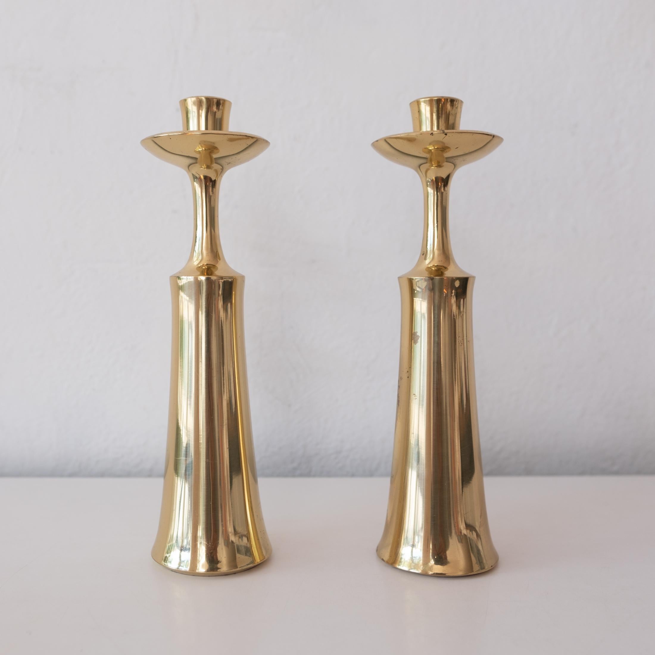 Brass Candlesticks by Jens Quistgaard for Dansk For Sale 4
