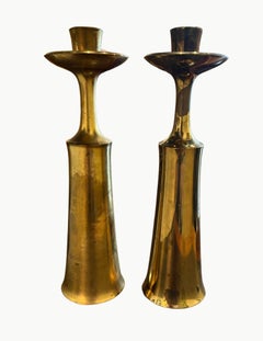 Brass Candlesticks by Jens Quistgaard for Dansk, Set of 6