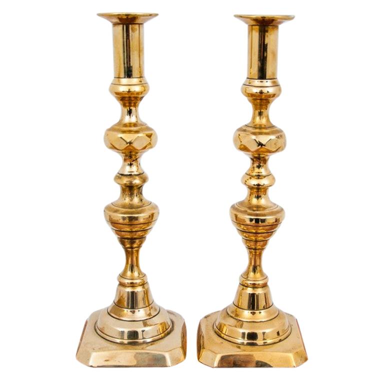 Brass Candlesticks, Northern Europe, Early XX Century