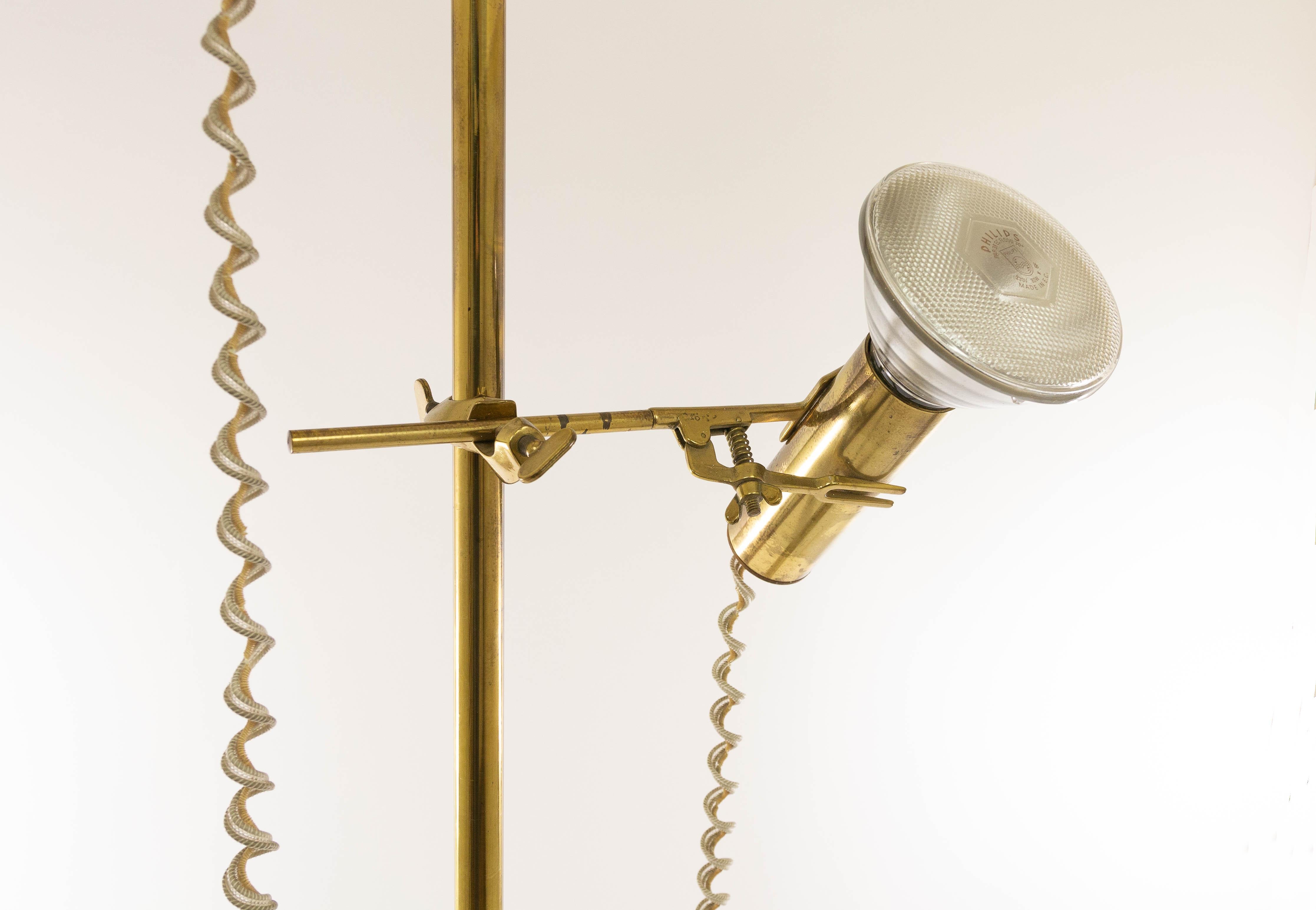 Brass Capacio Floor Lamp by Fulvio Ferrari for Solka B, 1972 In Fair Condition For Sale In Rotterdam, NL