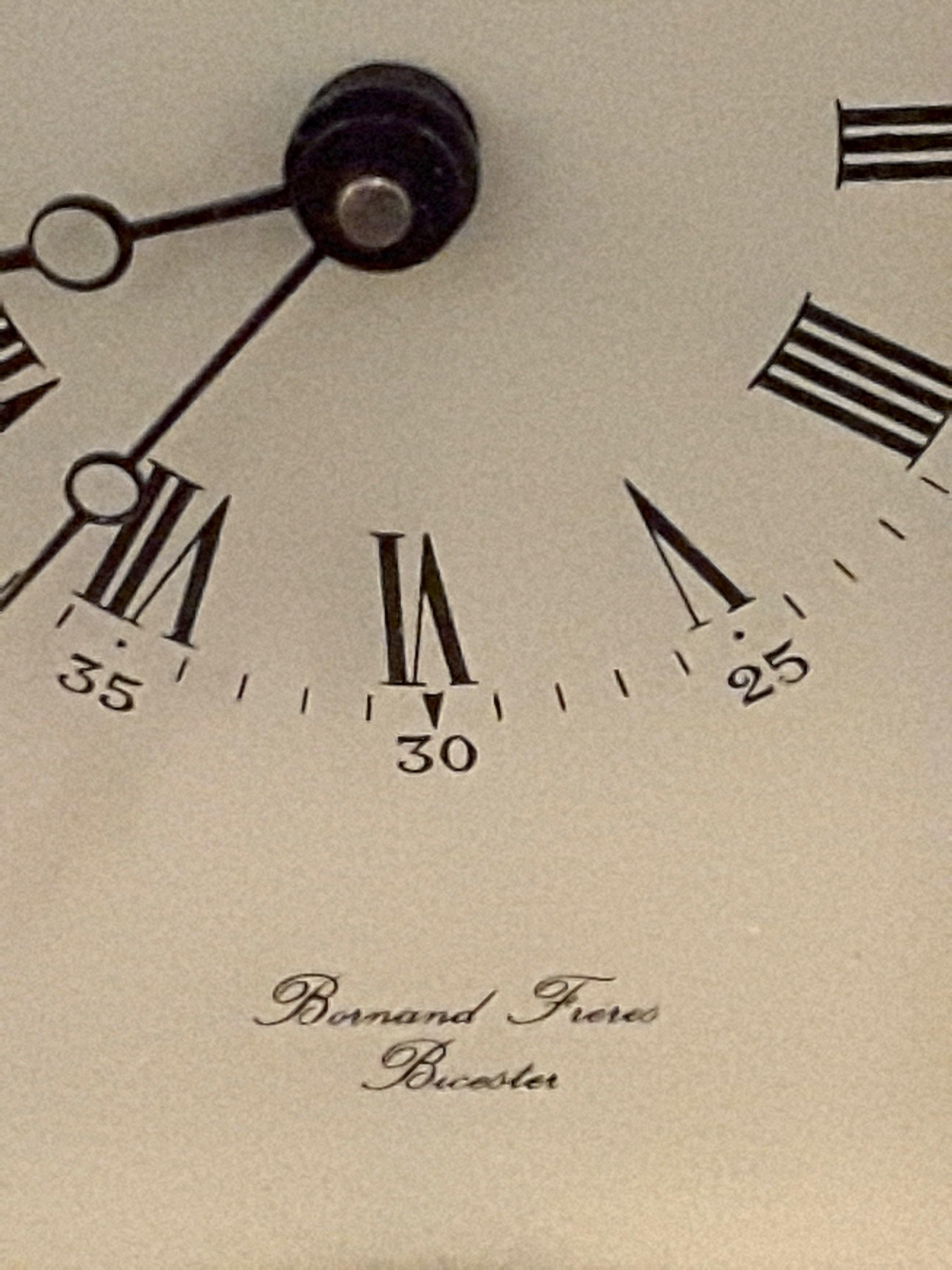 Hand-Crafted Brass Carriage Clock by Bornand Freres, England
