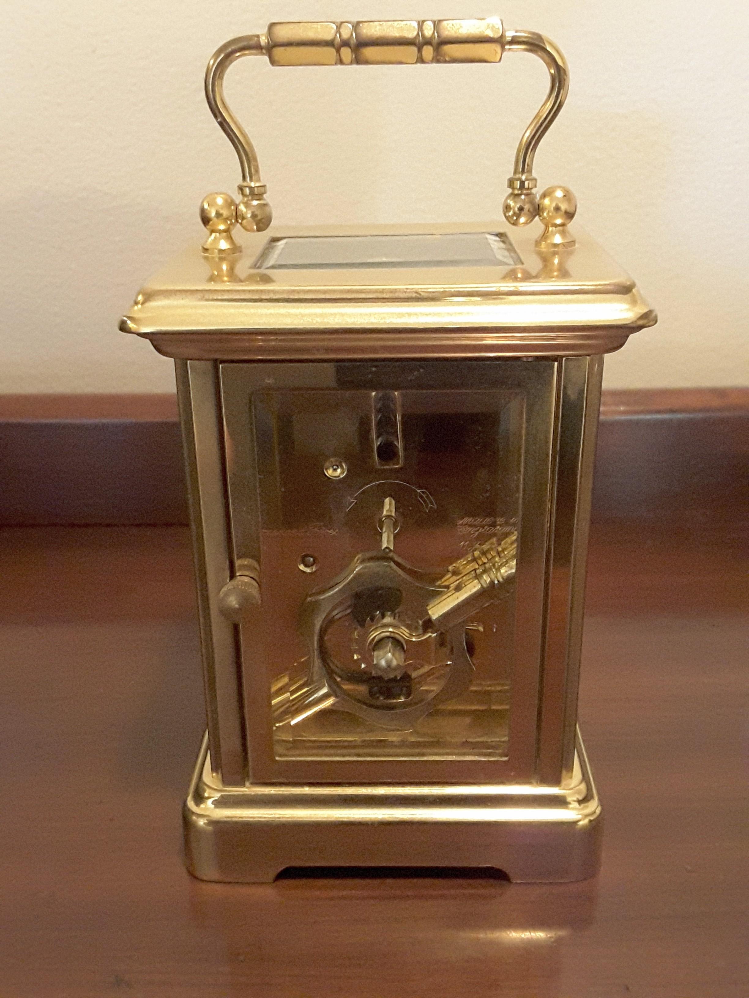 Brass Carriage Clock by Bornand Freres, England 1