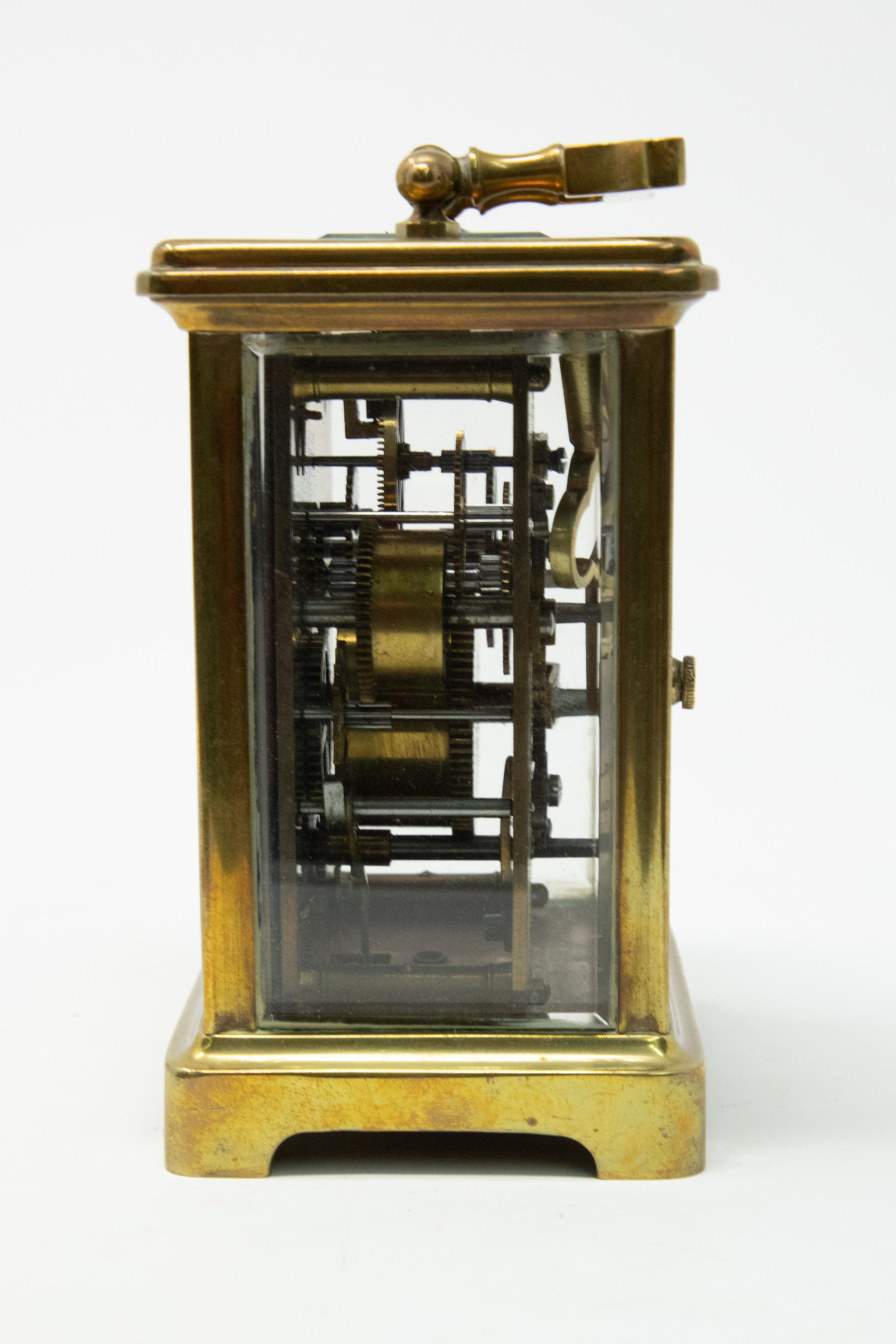 American Brass Carriage Clock by J. E.Caldwell & Co. For Sale