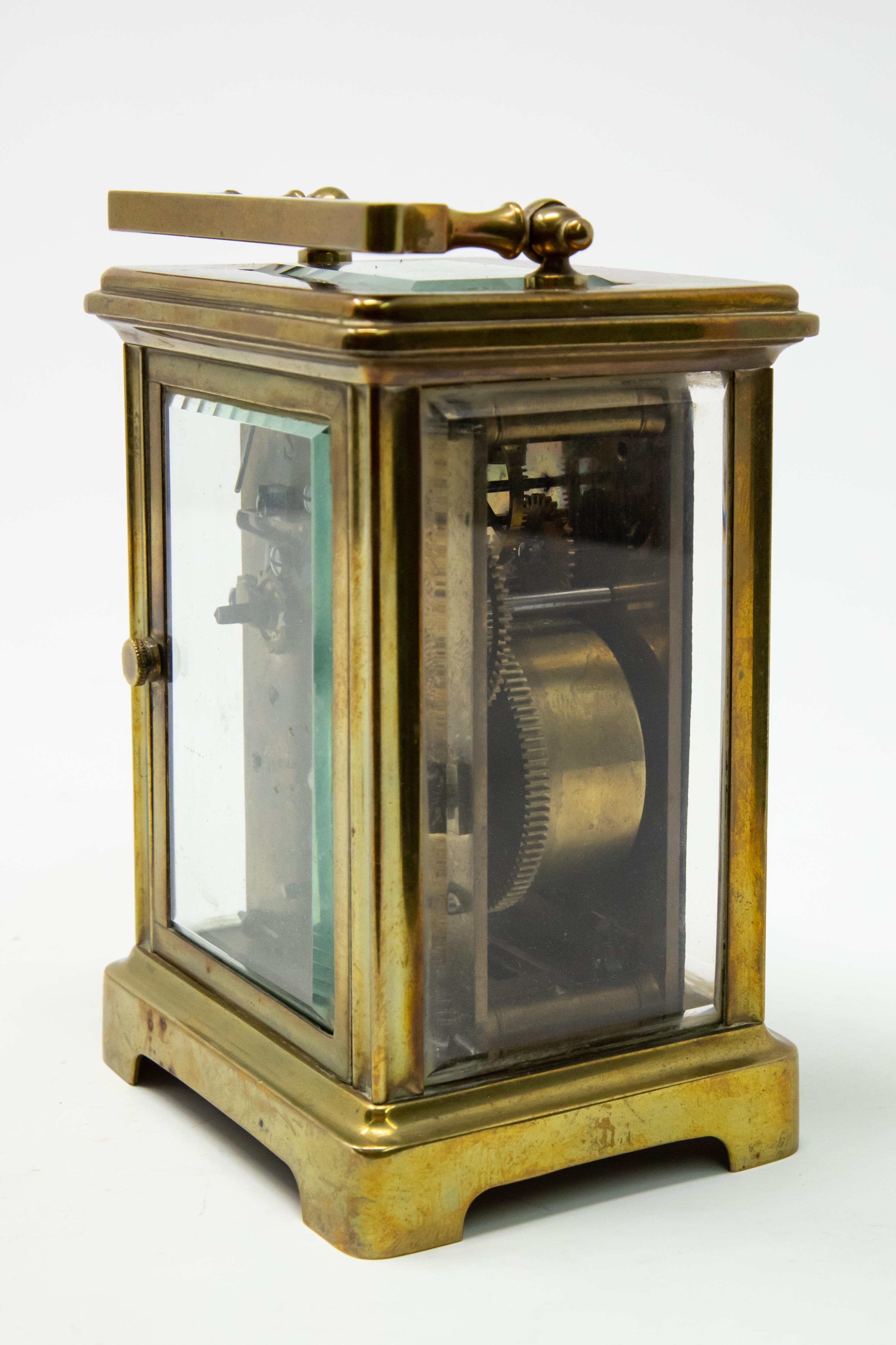 20th Century Brass Carriage Clock by J. E.Caldwell & Co. For Sale