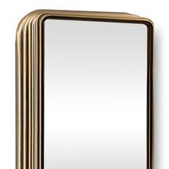 Brass Case Cabinet in Solid Walnut Root and Gold Plated Brass