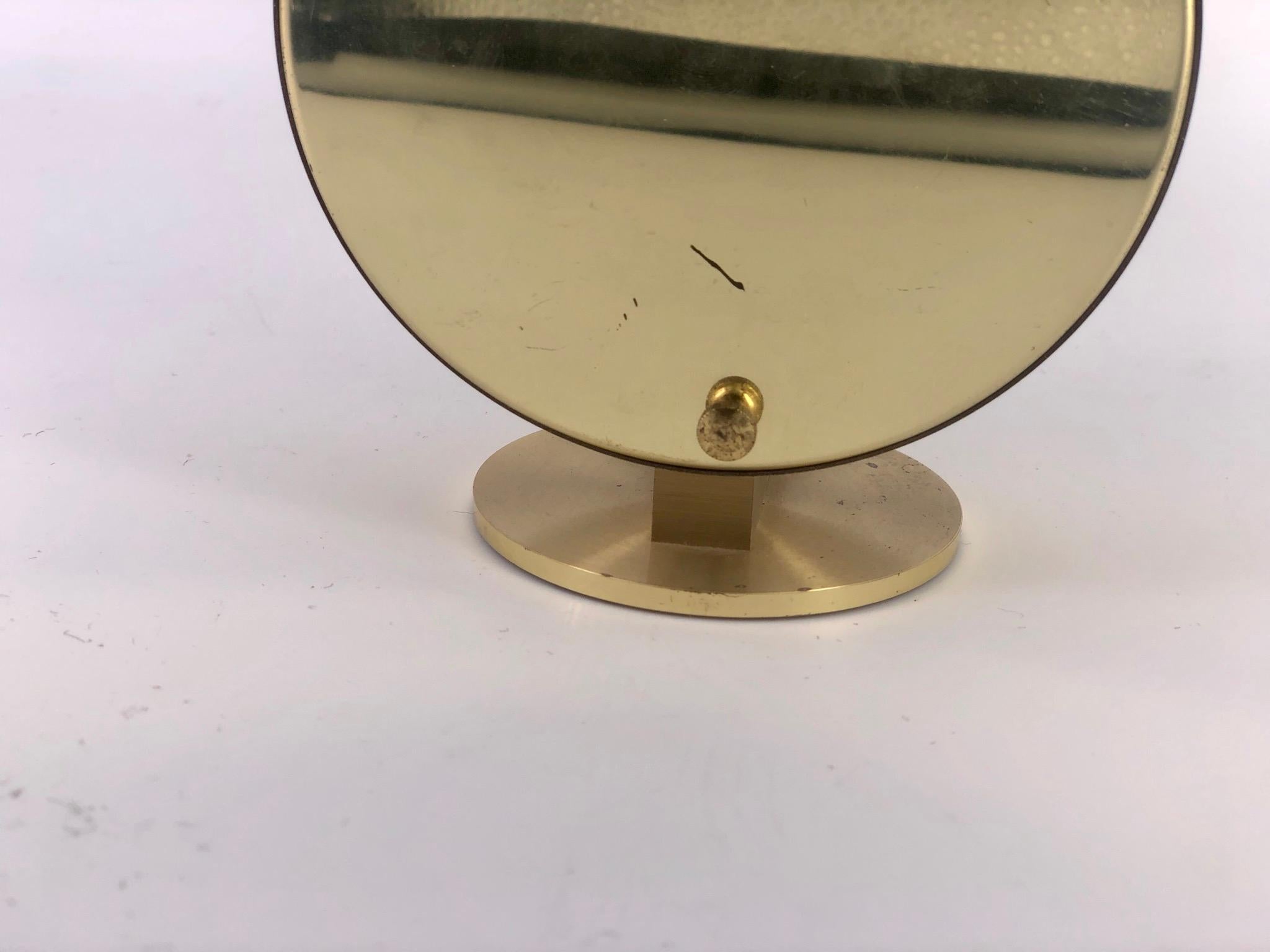 Brass Case Howard Miller Table / Desk Clock In Good Condition In San Diego, CA