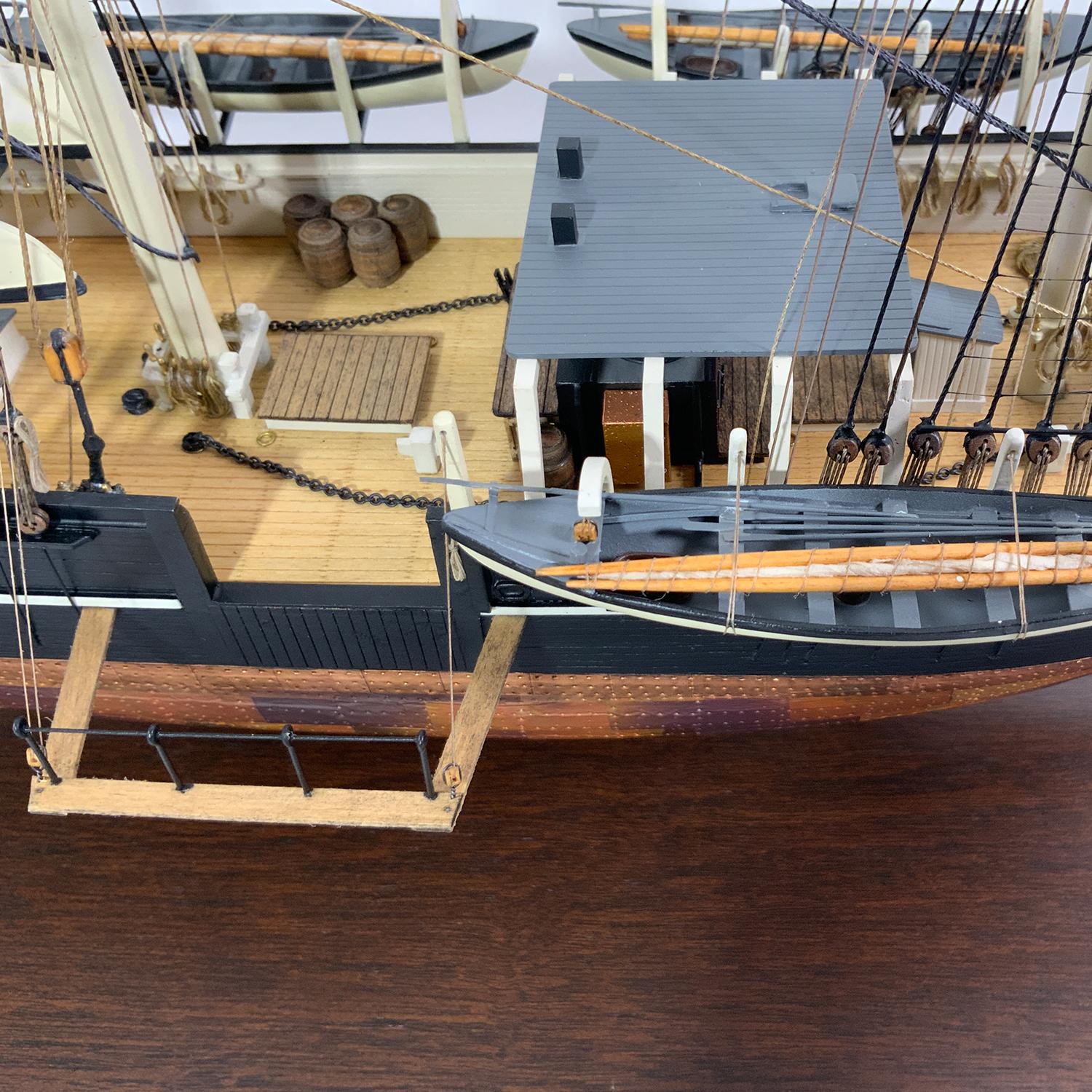 Late 19th Century Brass Case Ship Model by Hitchcock 