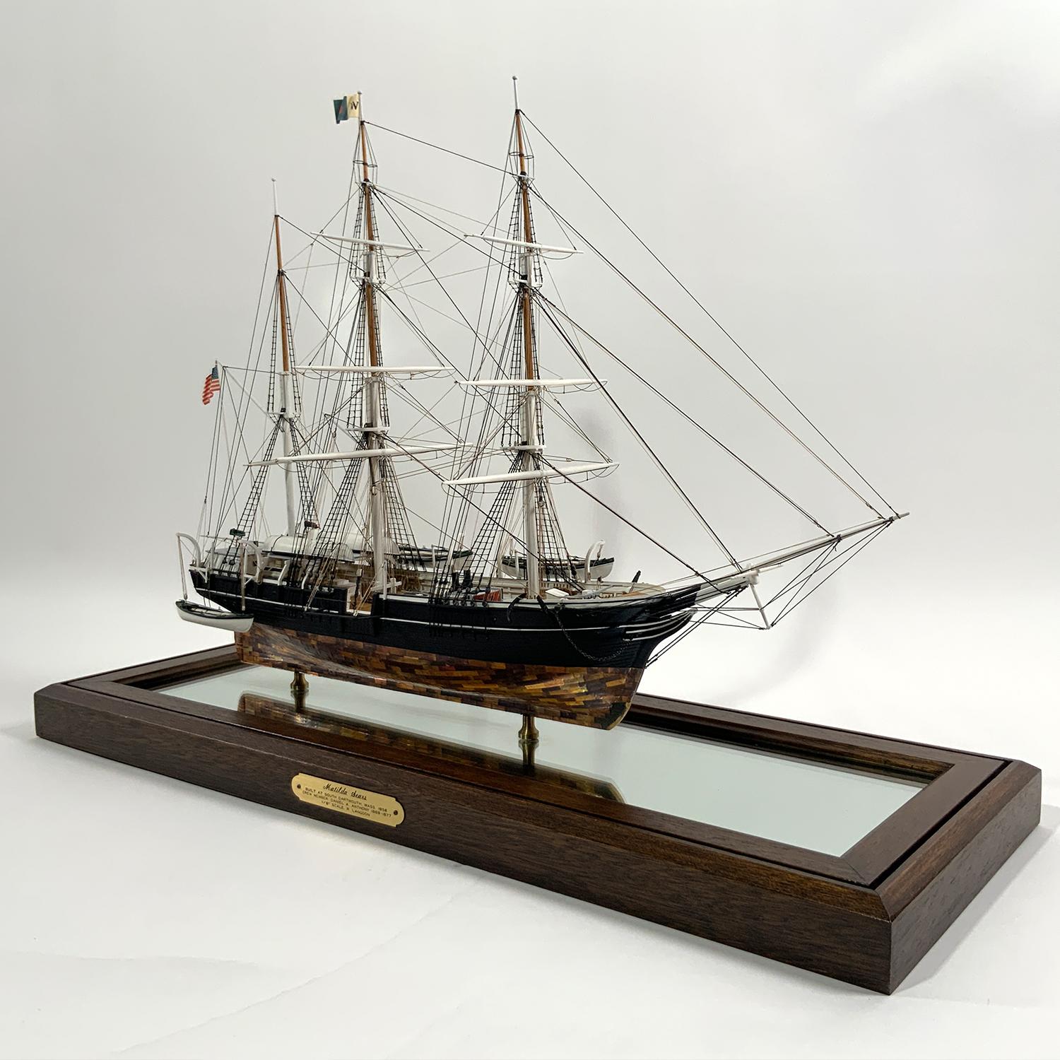 Brass Cased Ship Model of Whaleship Matilda, Sears of Dartmouth 1