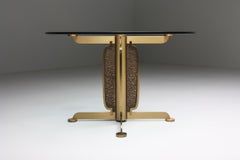 Brass Cast Dining Table by Luciano Frigerio, Italy, 1970s
