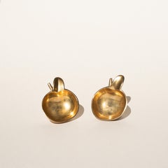 Messing Catchall Schalen - Satz von 2 apfelförmigen Schmuckstücken - Frankreich 1970er