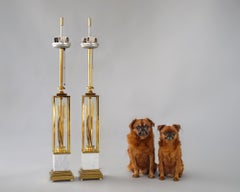 Brass Catttails Lamp
