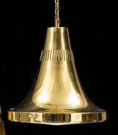 Brass Ceiling Lamp by Hans Agne Jakobsson for Markaryd Sweden, 1960