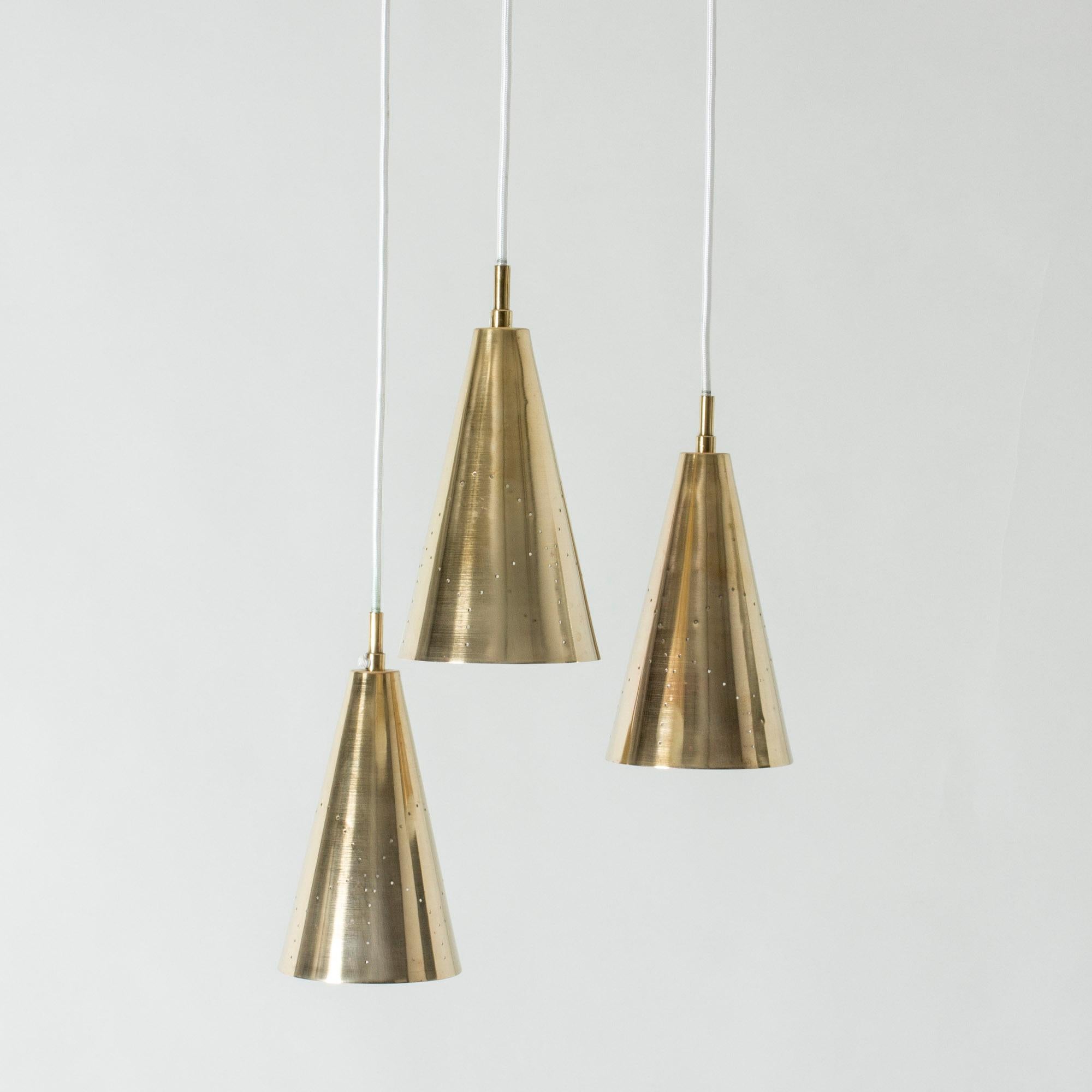 Swedish Rare Brass Ceiling Lamp by Hans-Agne Jakobson, Sweden, 1950s For Sale