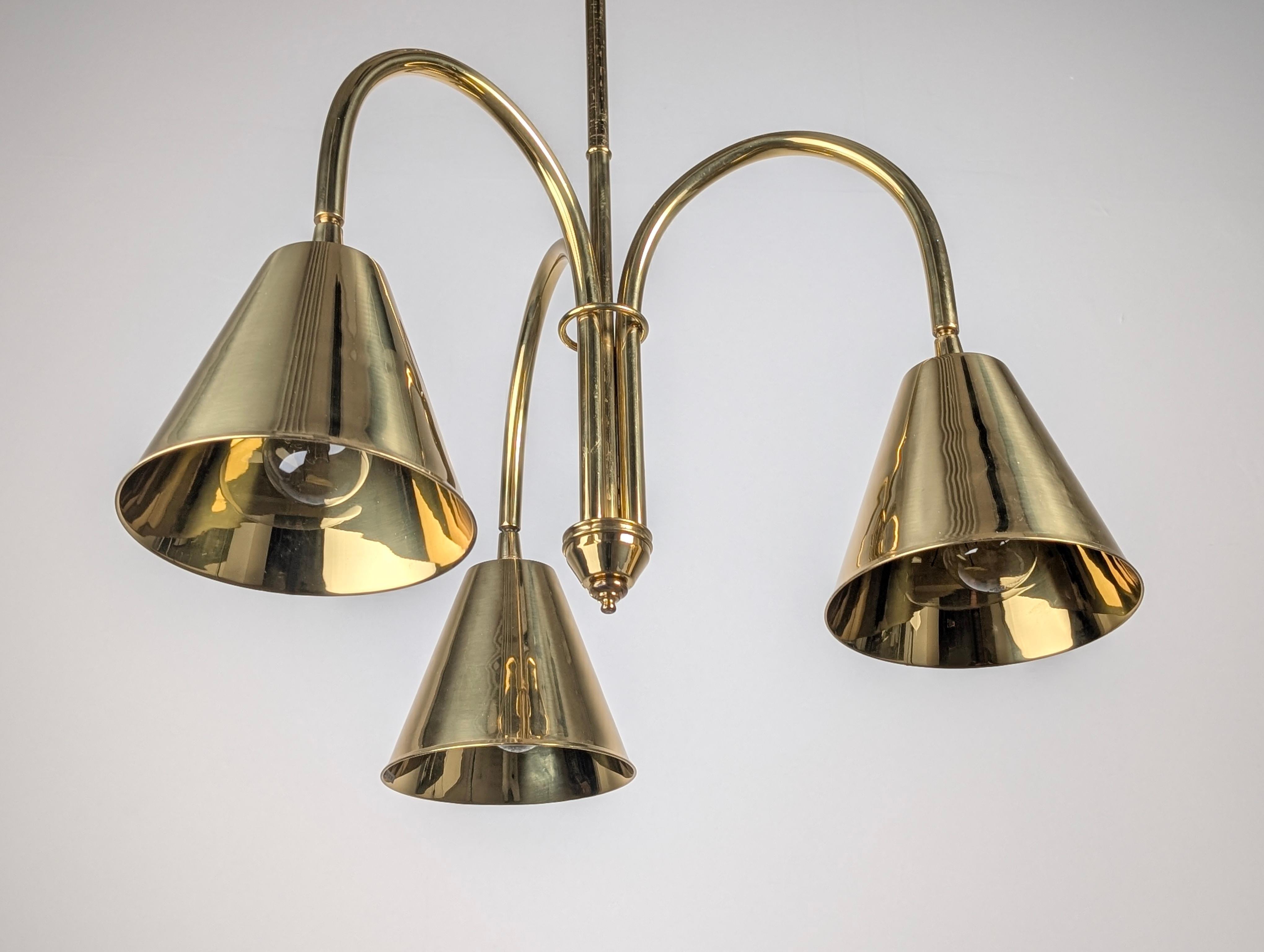 Lámpara de techo de latón by Valenti, 1970s Latón en venta