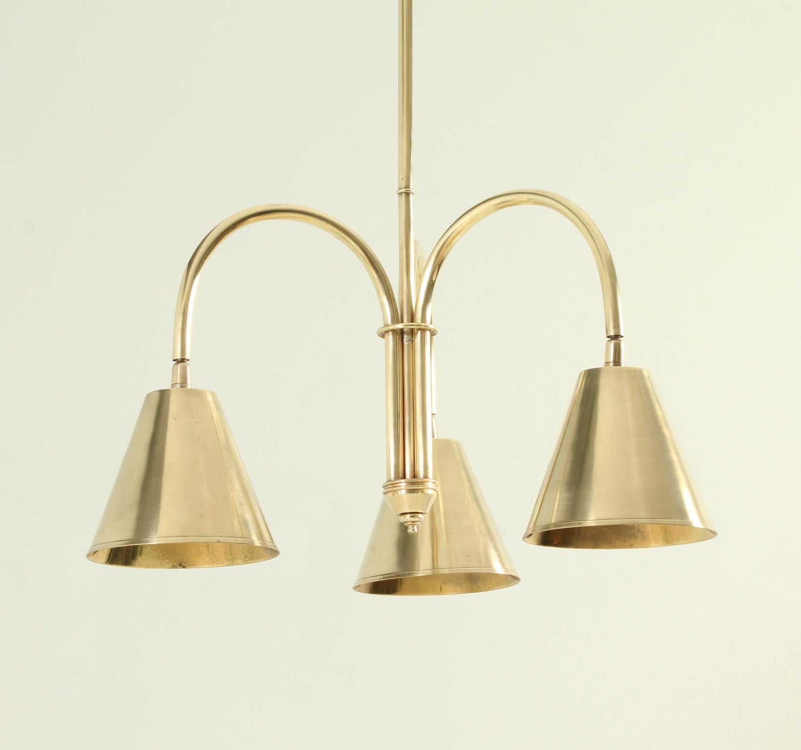 Brass Ceiling Lamp by Valenti, Spain 1950's In Good Condition For Sale In Barcelona, ES