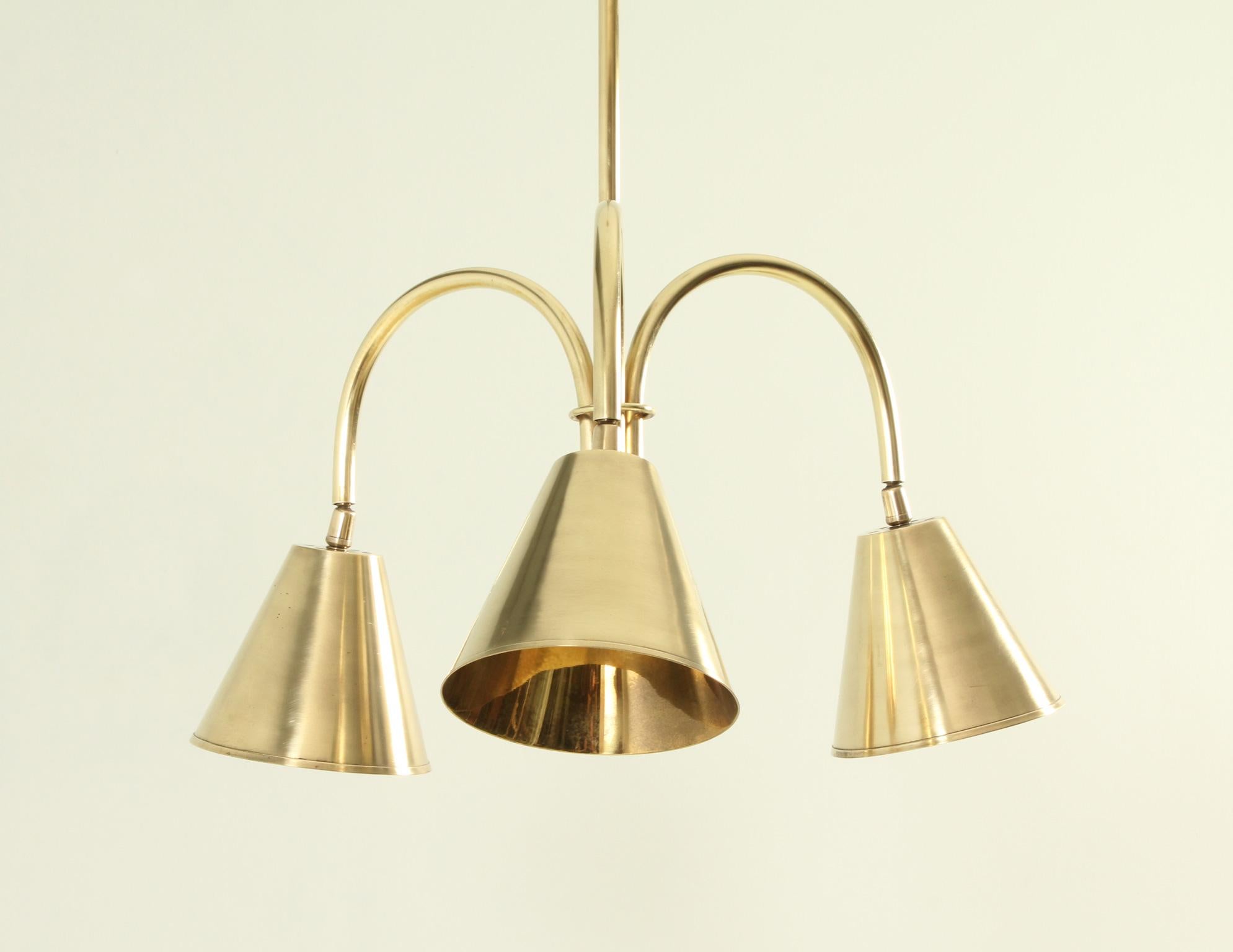 Brass Ceiling Lamp by Valenti, Spain 1950's For Sale 1