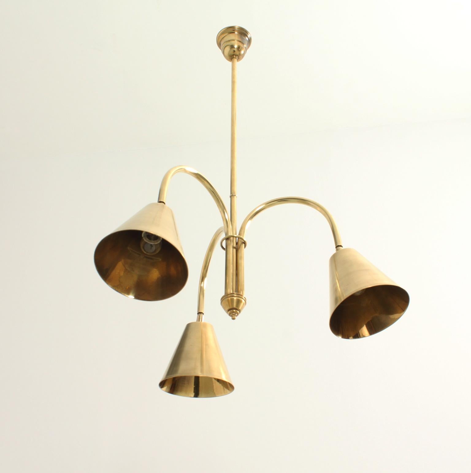Brass Ceiling Lamp by Valenti, Spain 1950's For Sale 3