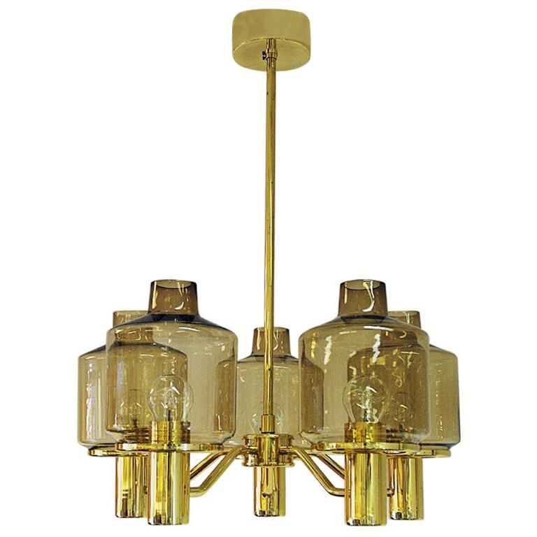 Brass Ceiling Lamp Mod T507 by Hans Agne Jakobsson, Sweden 1960s
