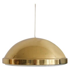 Brass Ceiling Lamp with Acrylic Screen by Bergboms