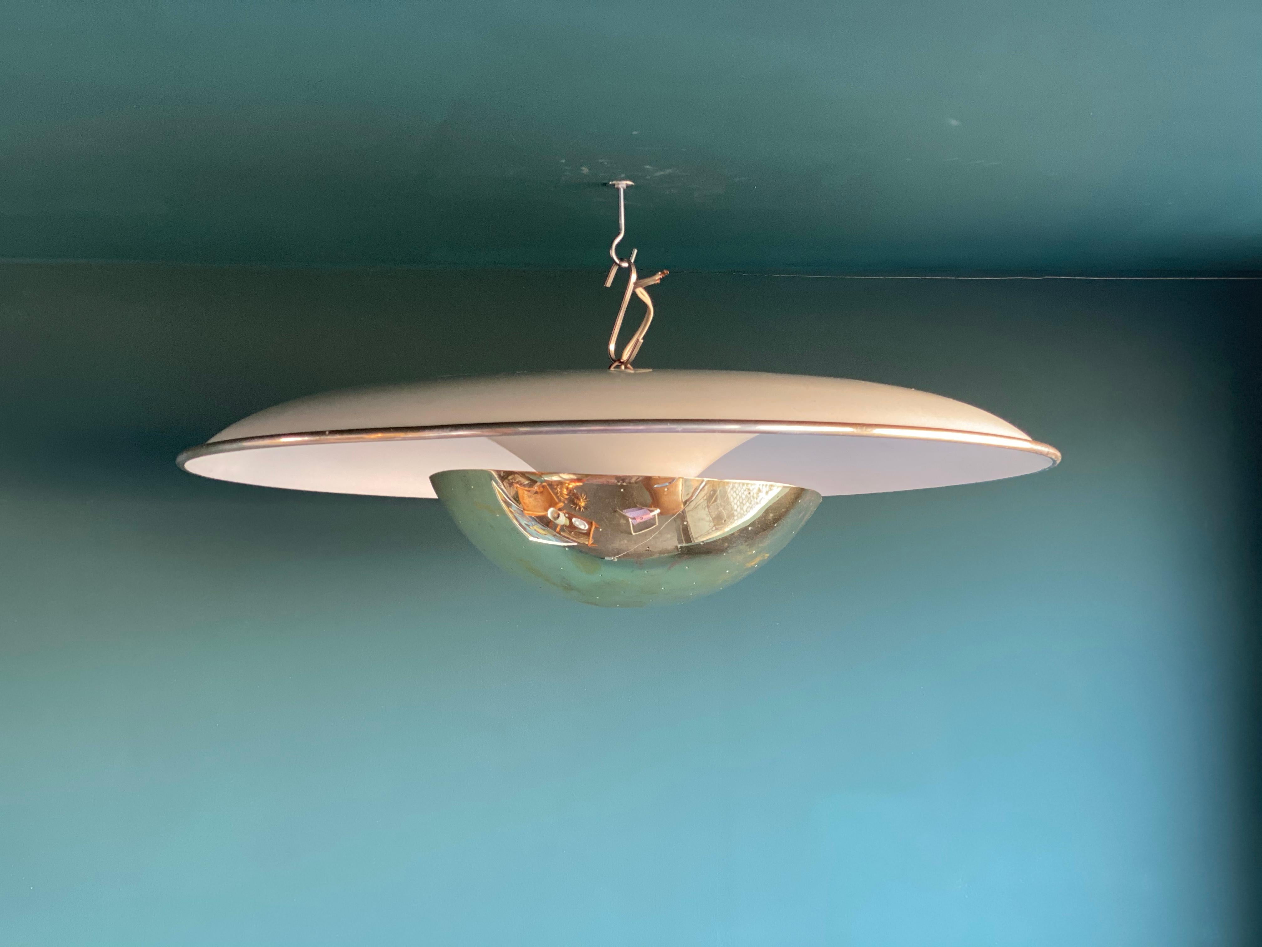 Mid-Century Modern Brass Ceiling Light #155 by Gino Sarfatti for Arteluce, Italy, 1950