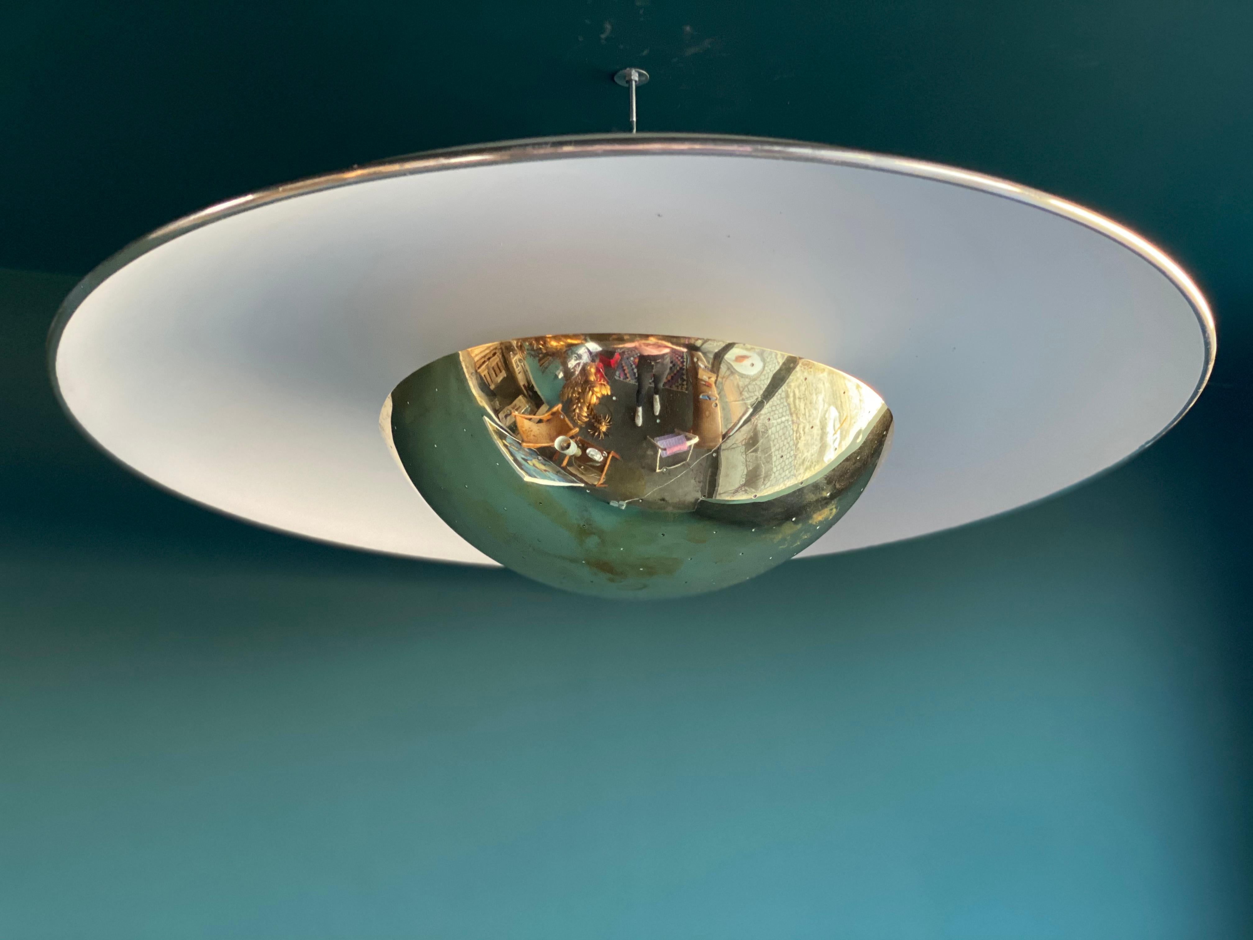 Italian Brass Ceiling Light #155 by Gino Sarfatti for Arteluce, Italy, 1950