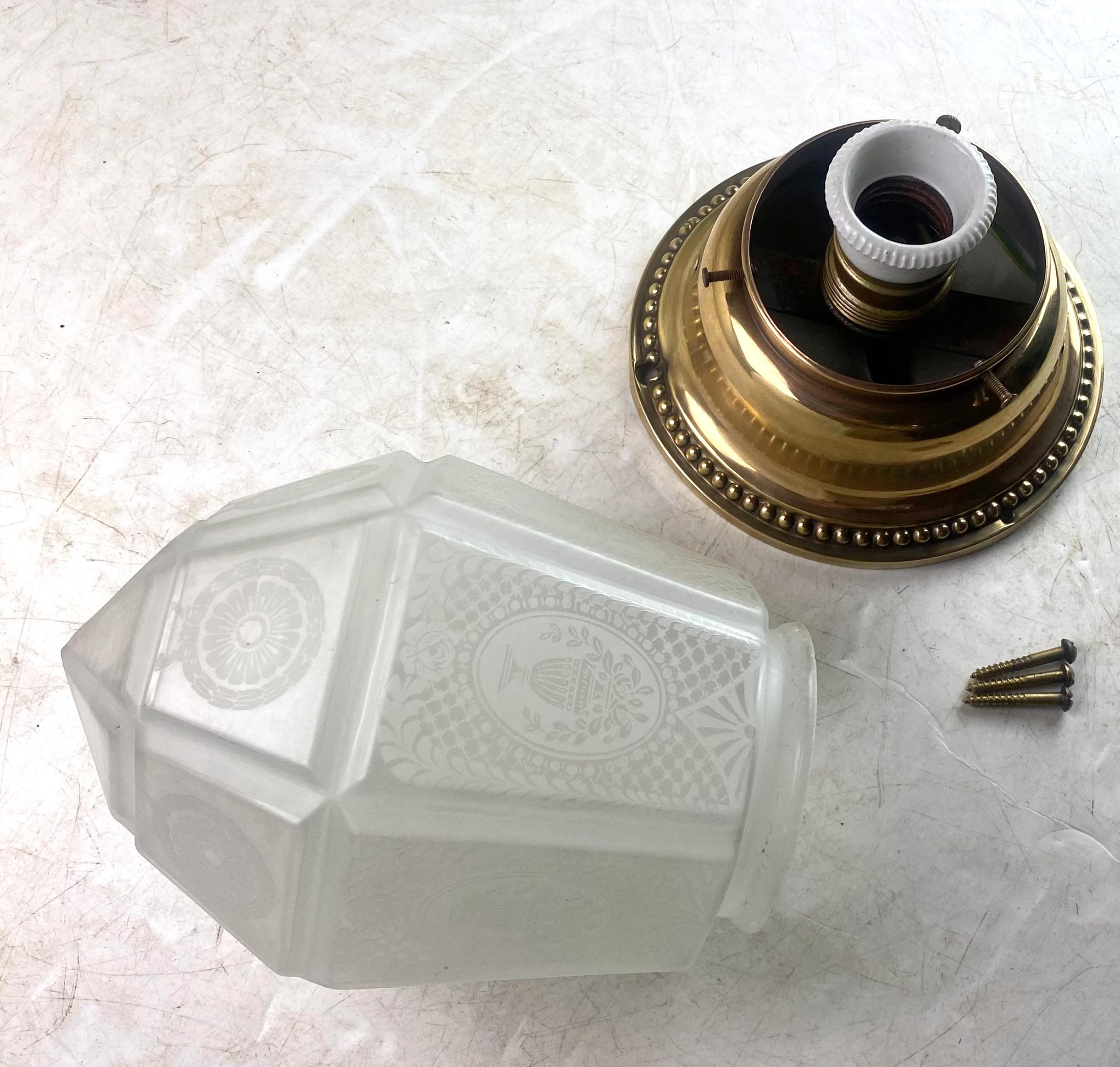 XX secolo Plafoniera in ottone, 1900ca in vendita