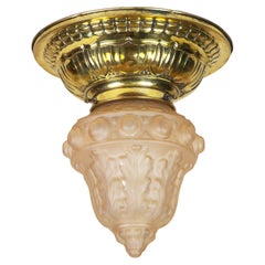 Brass ceiling light, 1900ca