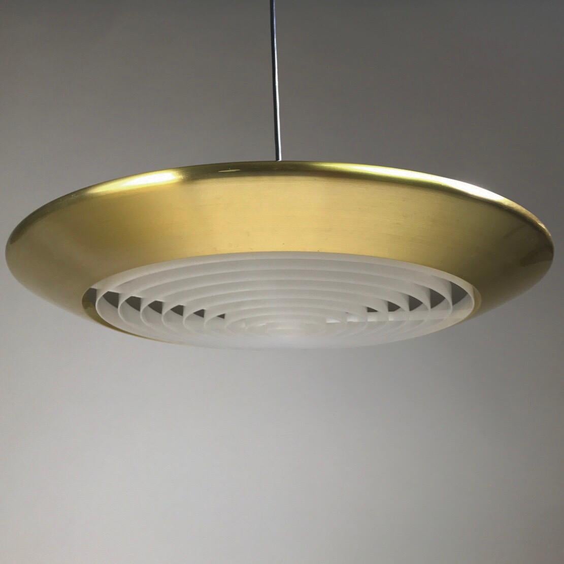Amazing brass DisKos by Danish Fog & Mørup designed by Jo Hammerborg.

Jo Hammerborg’s own lighting designs for Fog & Mørup won numerous prizes, amongst them a CICi first prize in 1965 for the Nova and four iF Product Design Awards in 1969 for the