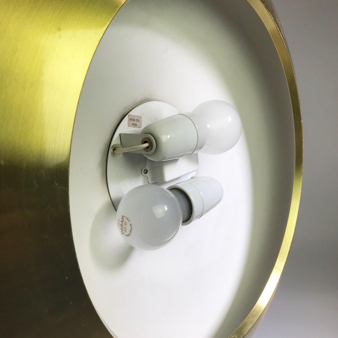 Danish Brass Ceiling Light Diskos by Jo Hammerborg for Fog & Mørup, Denmark, 1960s