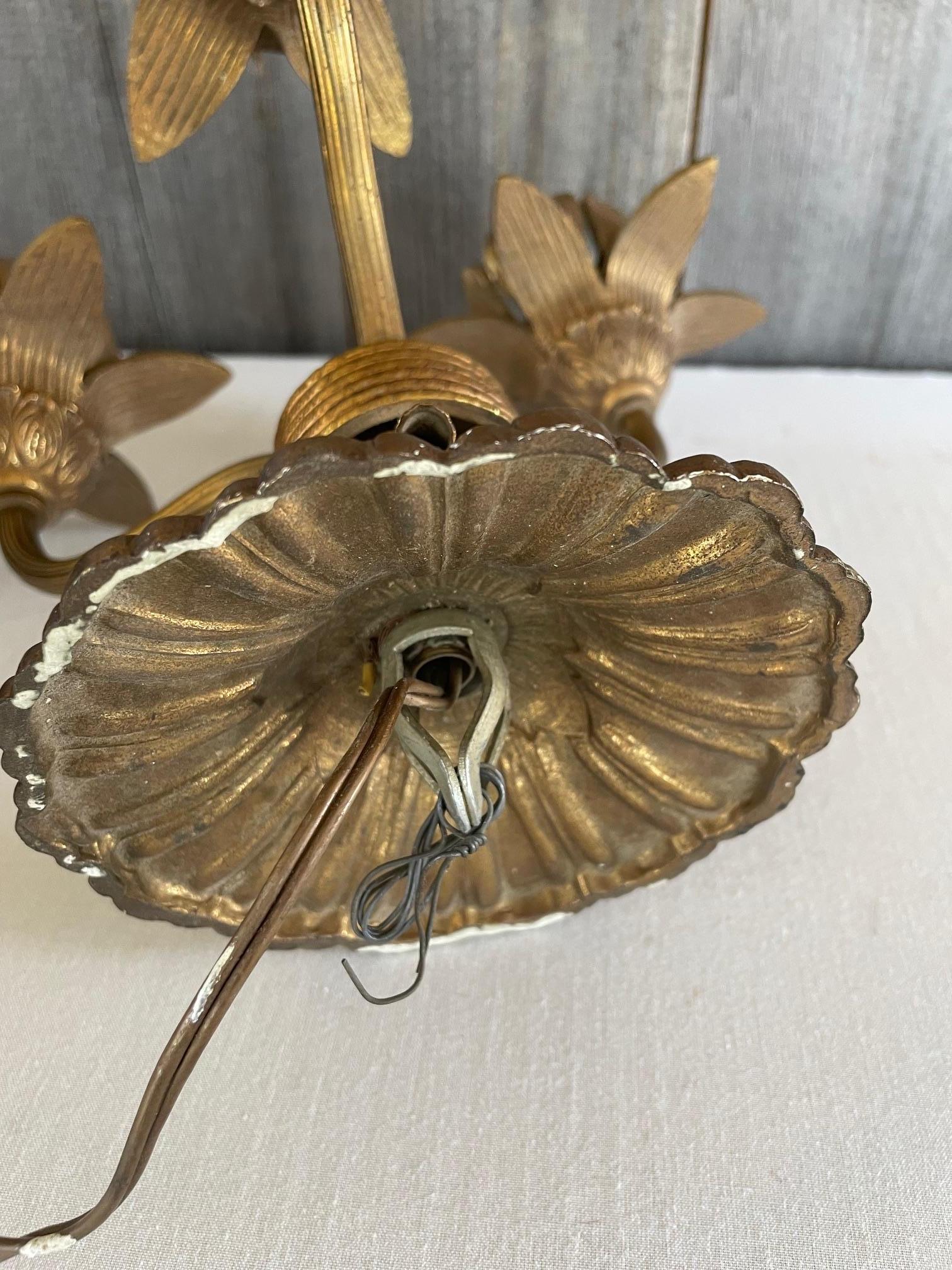 Fiori per plafoniera in ottone in vendita 4