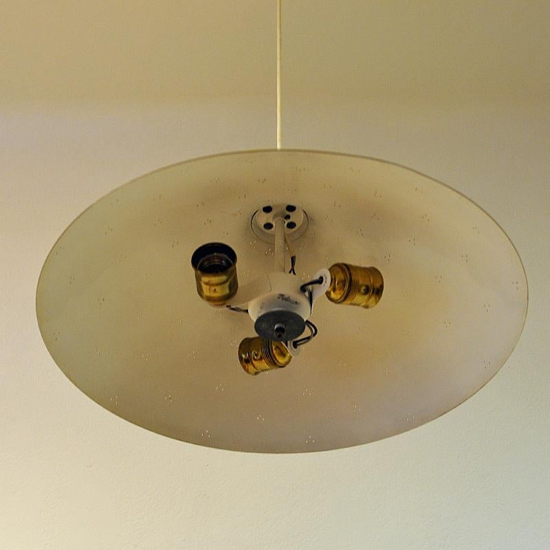Mid-20th Century Brass Ceiling midcentury Pendant by Paavo Tynell for Idman, Finland 1950s
