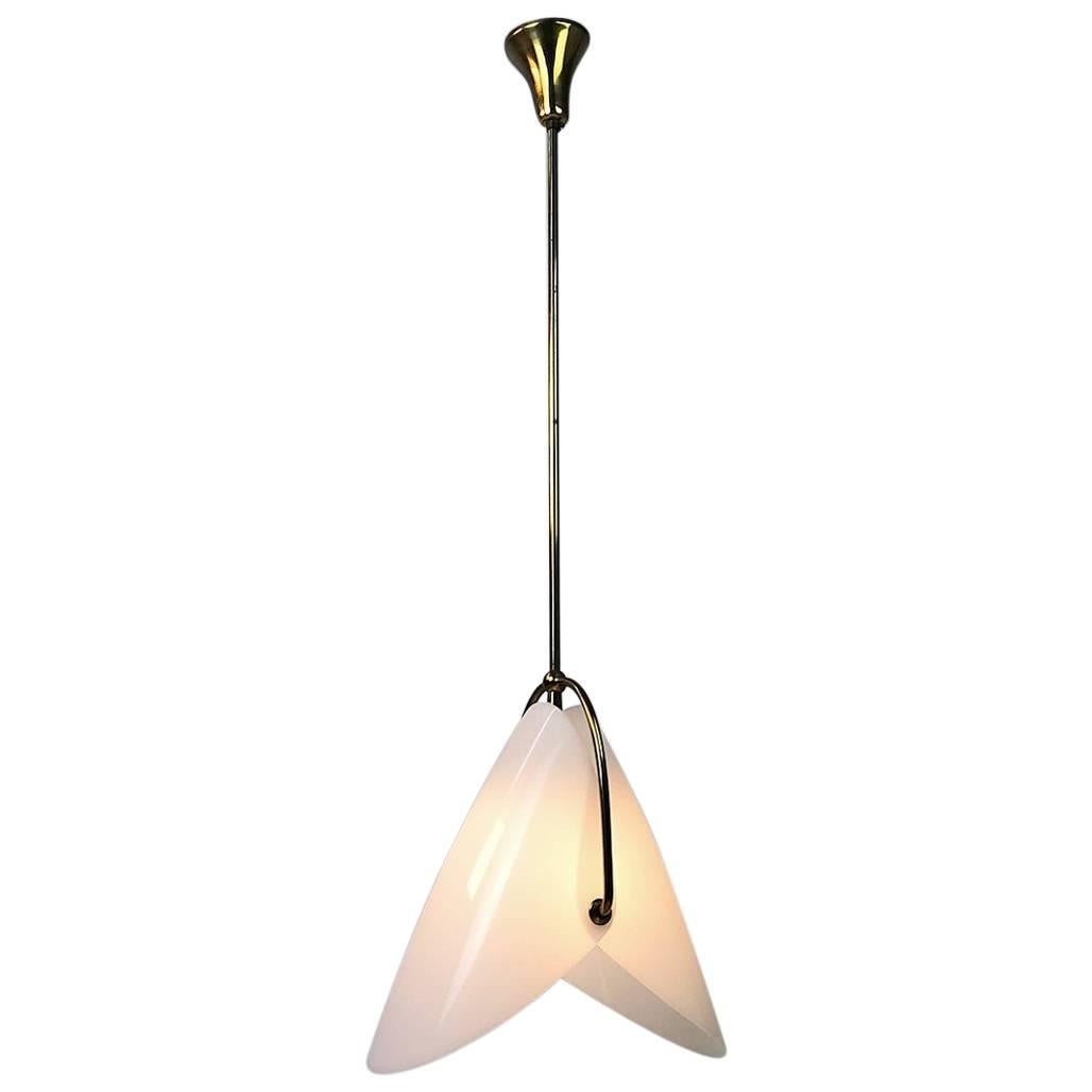 Brass Ceiling Pendant by T.J. Kalmar, Austria, 1950s