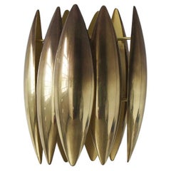 Brass Ceiling Pendant Lamp Kastor Design by Jo Hammerborg for Fog & Mørup, 1970s