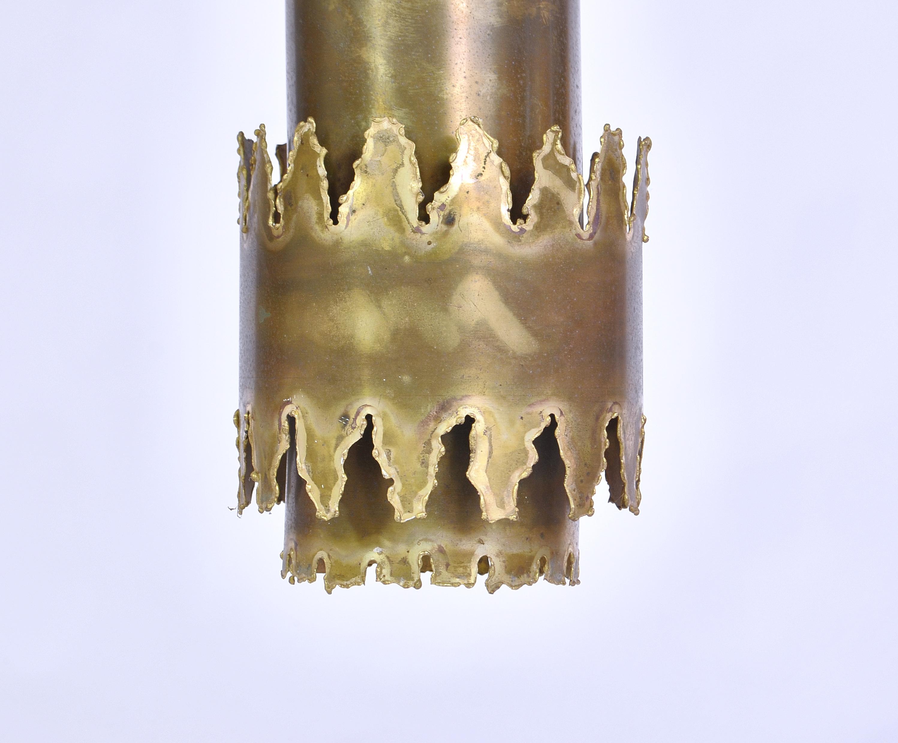 Danish Brass Celing Pendants in Brutalist Style by Svend Aage Holm Sørensen, 1960s For Sale