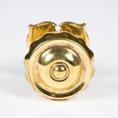 Brass Centre Pull with Petal Shaped Back Plate