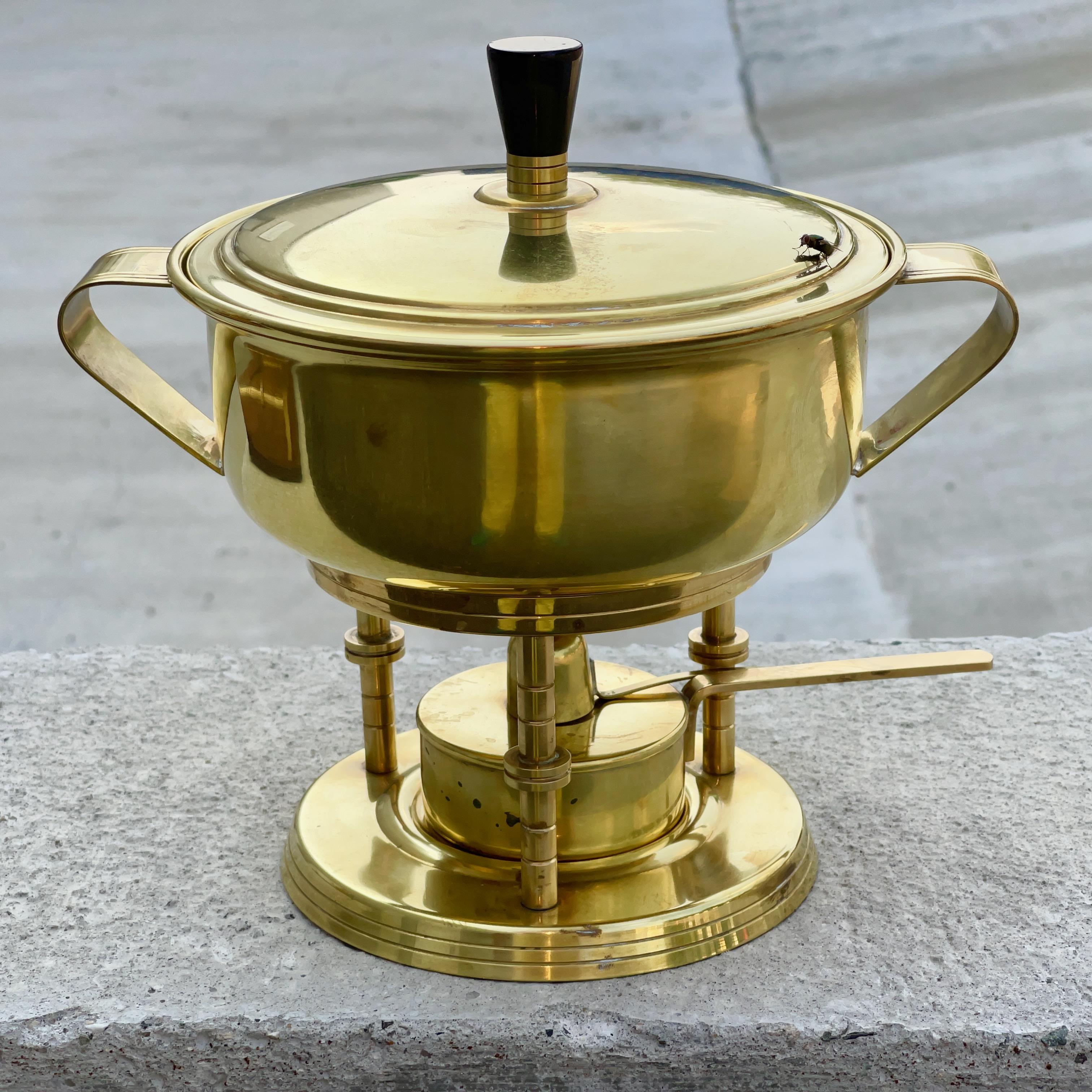 Brass Chafing Dish Set by Tommi Parzinger for Dorlyn Silversmiths  7